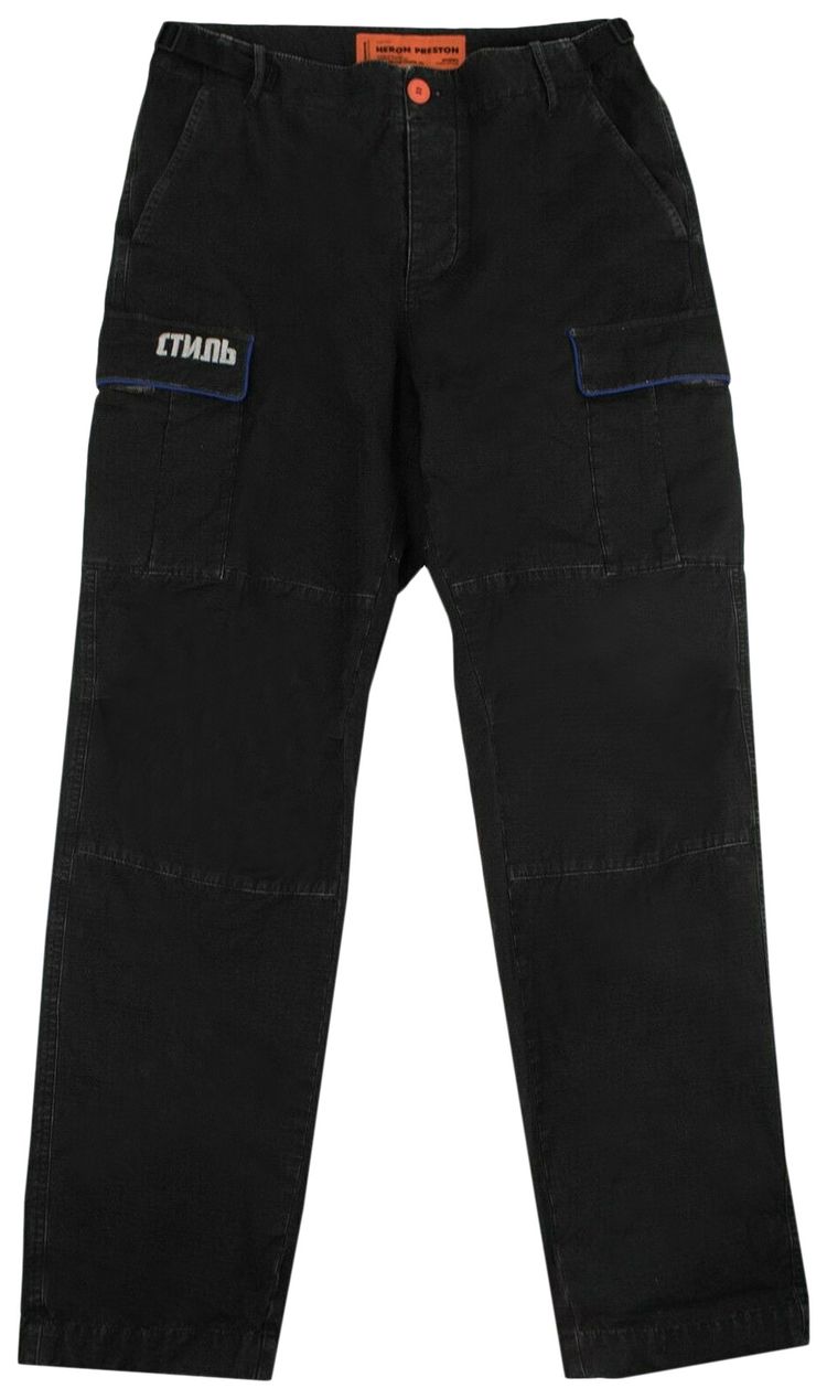 Heron Preston Logo Cargo Pants Black