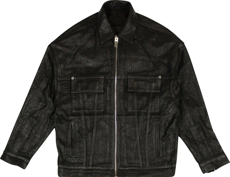 Givenchy 4G Polished Oversized Denim Jacket 'Black'