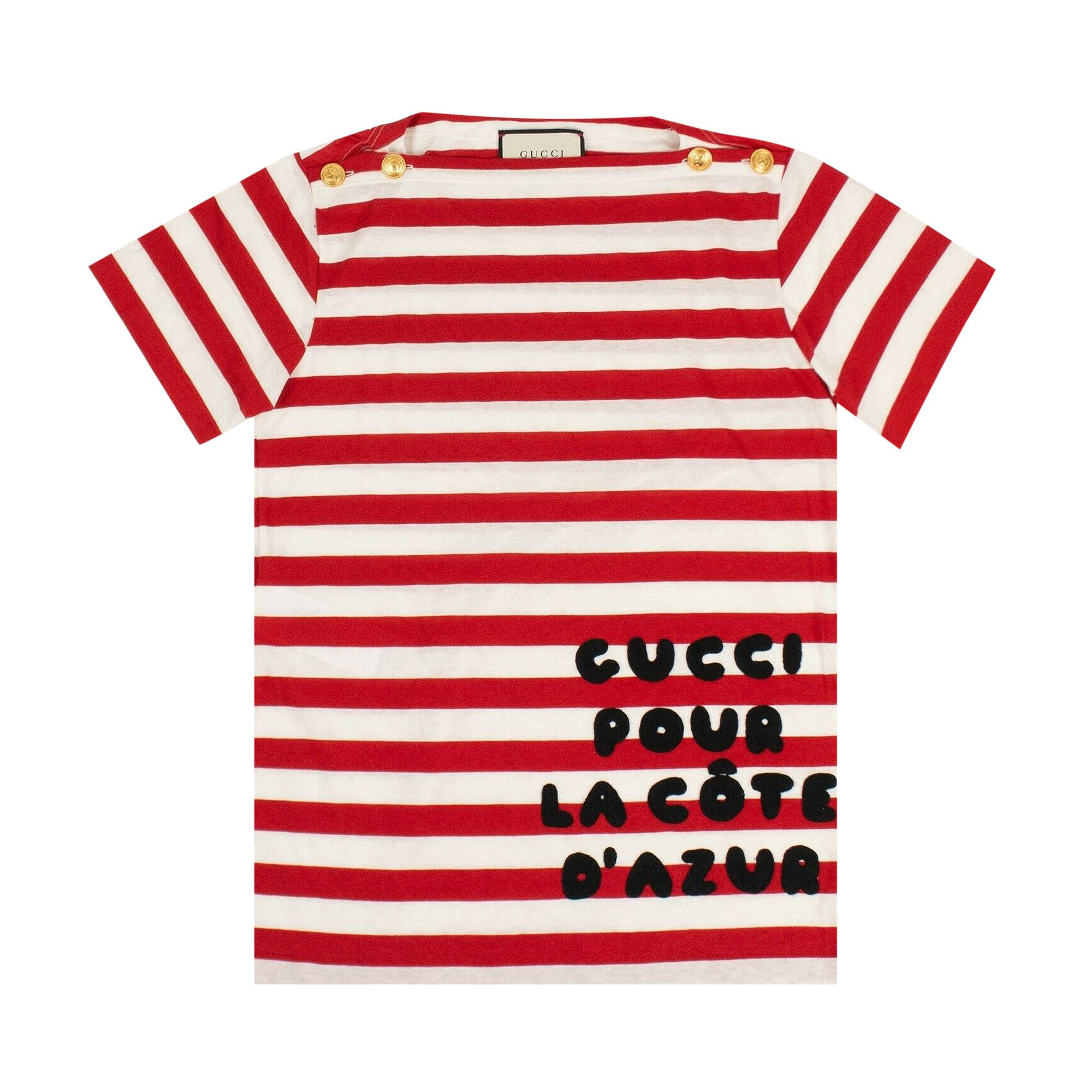 Gucci red and white striped shirt clearance