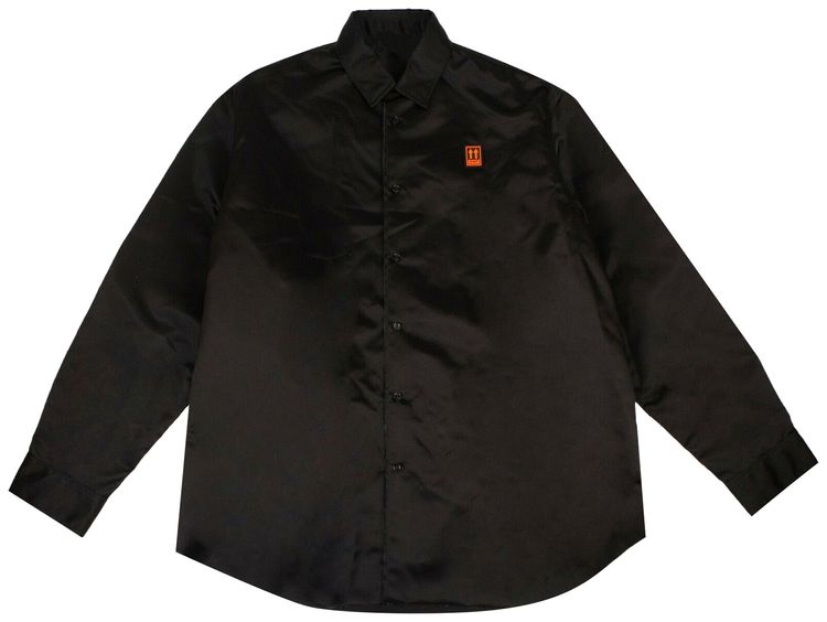 Off White Arrow Print Oversized Shirt Black