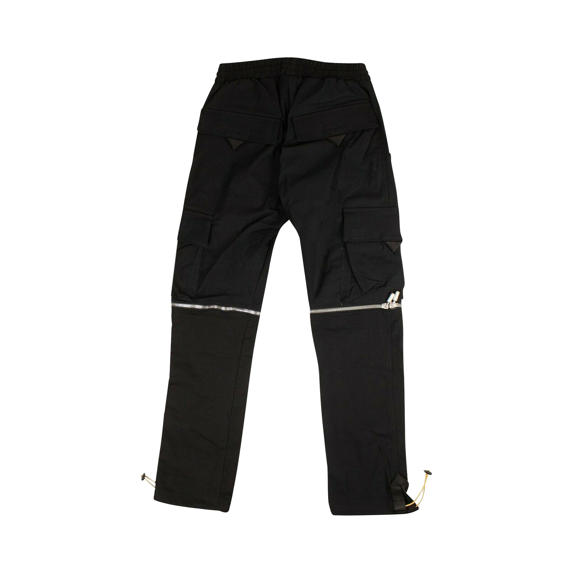 【関税込み】Rhude ブラック カーゴポケット トラウザーズ イギリス警察 カーゴトラウザー ブラック 軍パン 軍服