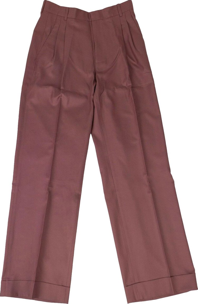 Casablanca Wool Rio Pleated Trousers 'Dusty Rose'