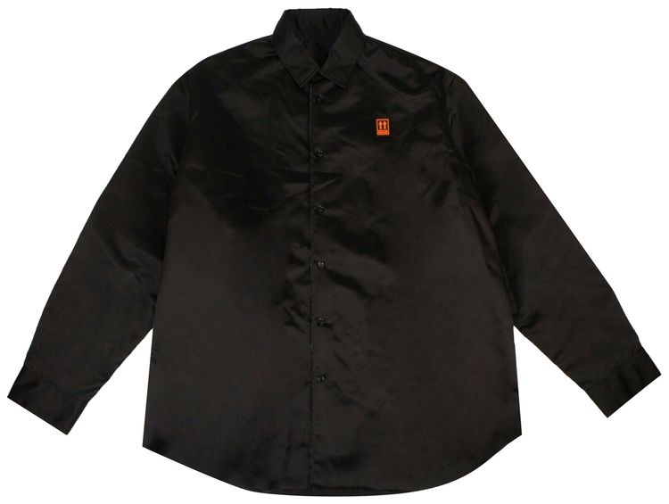 Off White Arrow Print Oversized Shirt Black
