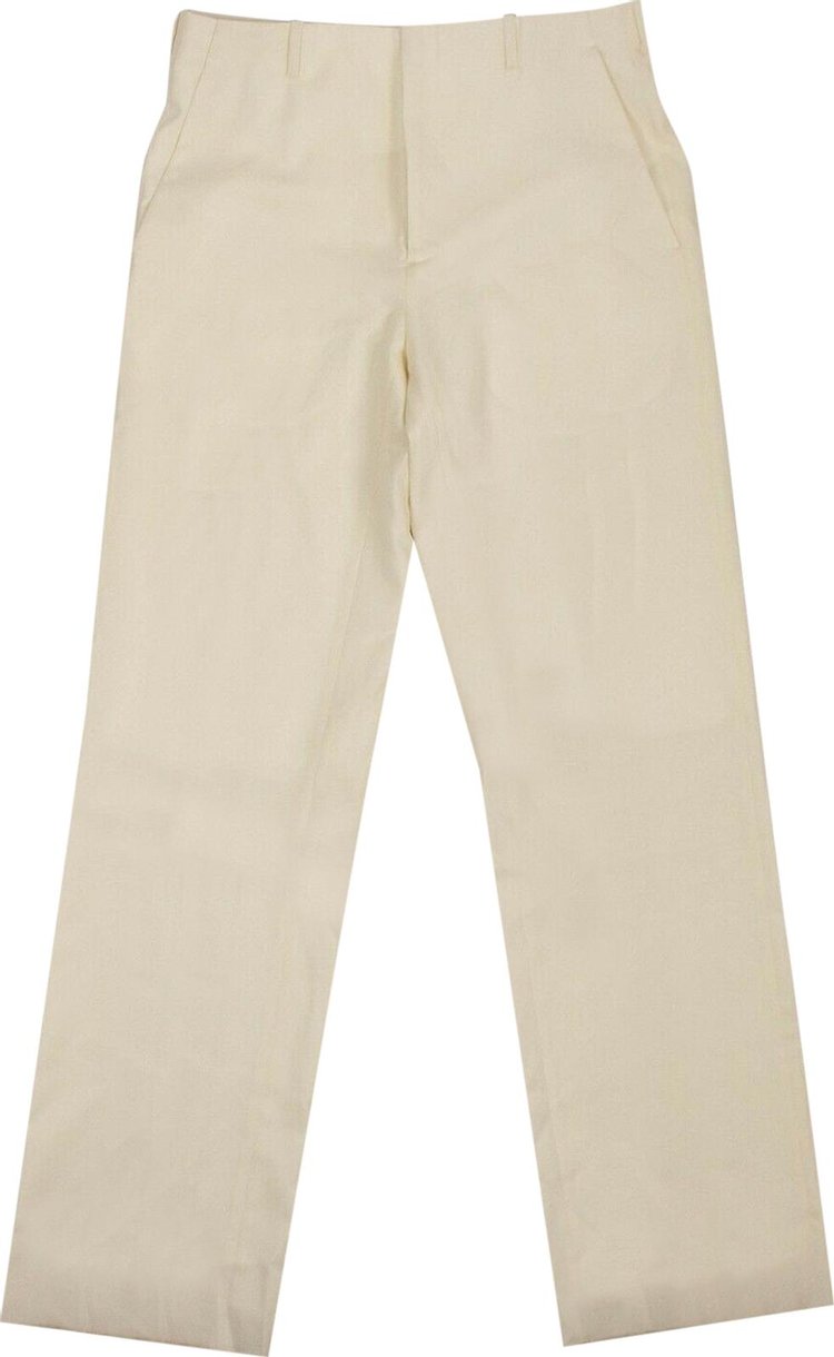 Dior Classic Wool Tailored Straight Leg Pants 'Ivory'