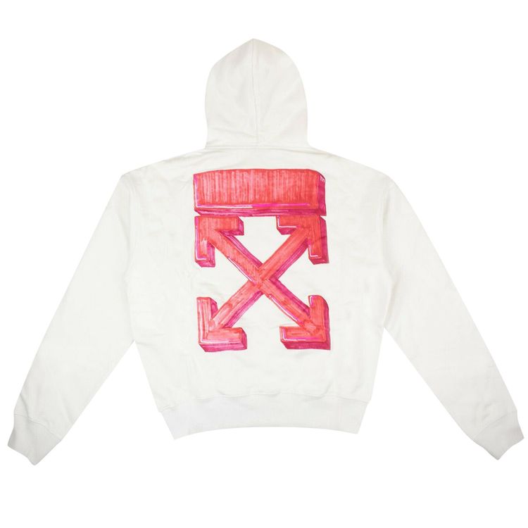 Off White Marker Over Hoodie White