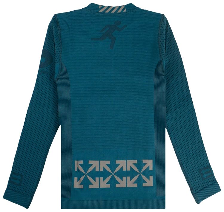 Off White Seamless Running Top Blue