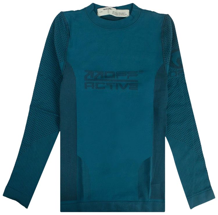 Off White Seamless Running Top Blue