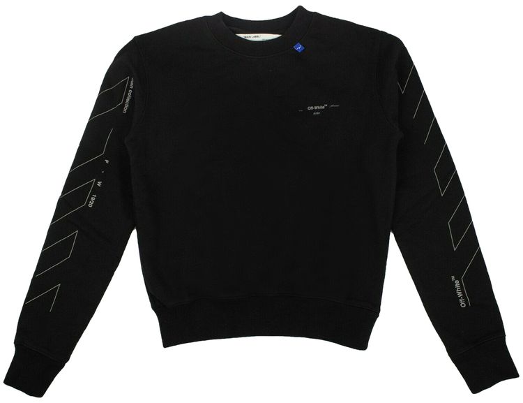 Buy Off-White Diag Unfinished Slim Crewneck 