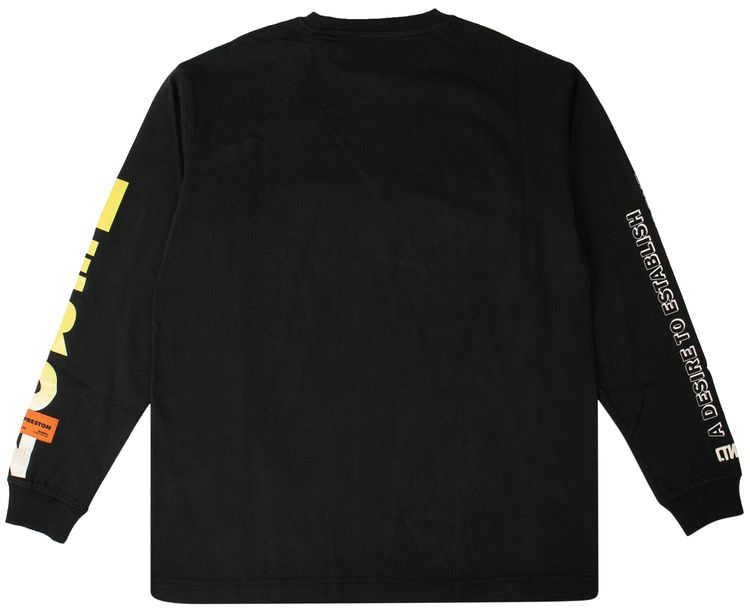 Heron Preston Oversize Skull Long Sleeve T Shirt Off Black