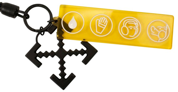 Off White Y013 Bungee Key Ring Green