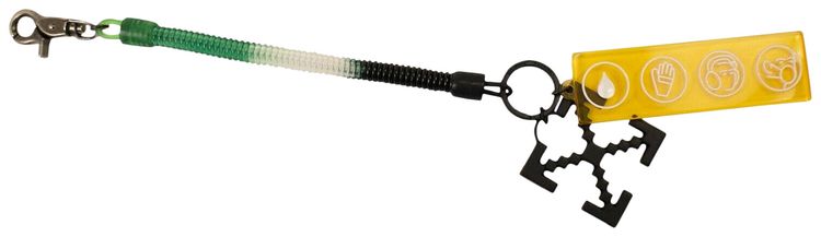 Off White Y013 Bungee Key Ring Green