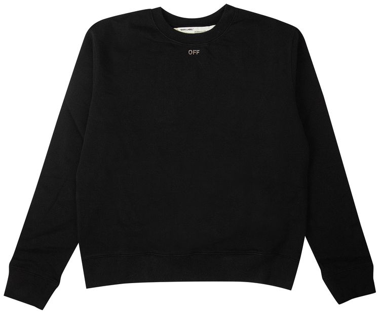 Off White Embellished Arrows Sweater Black