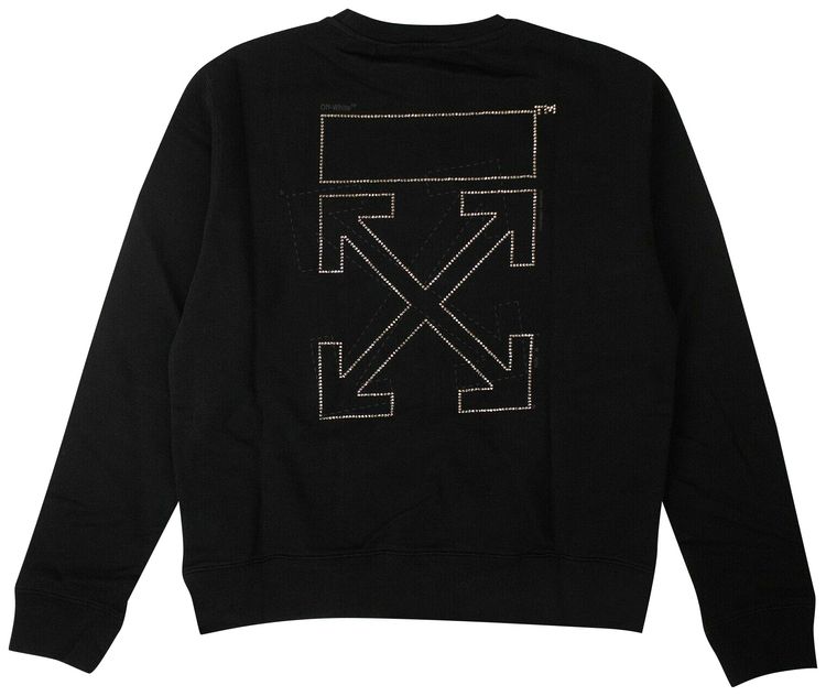 Off White Embellished Arrows Sweater Black