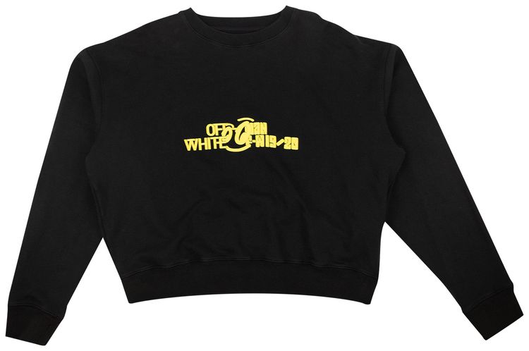 Off White Graphic Print Sweatshirt Black