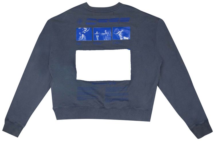 Off White Hardcore Crewneck Sweatshirt Blue