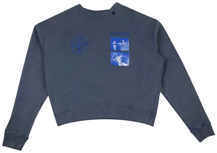 Off White Hardcore Crewneck Sweatshirt Blue