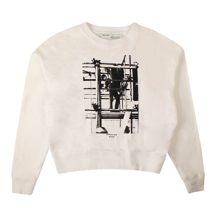 Off White Graphic Print Sweatshirt White