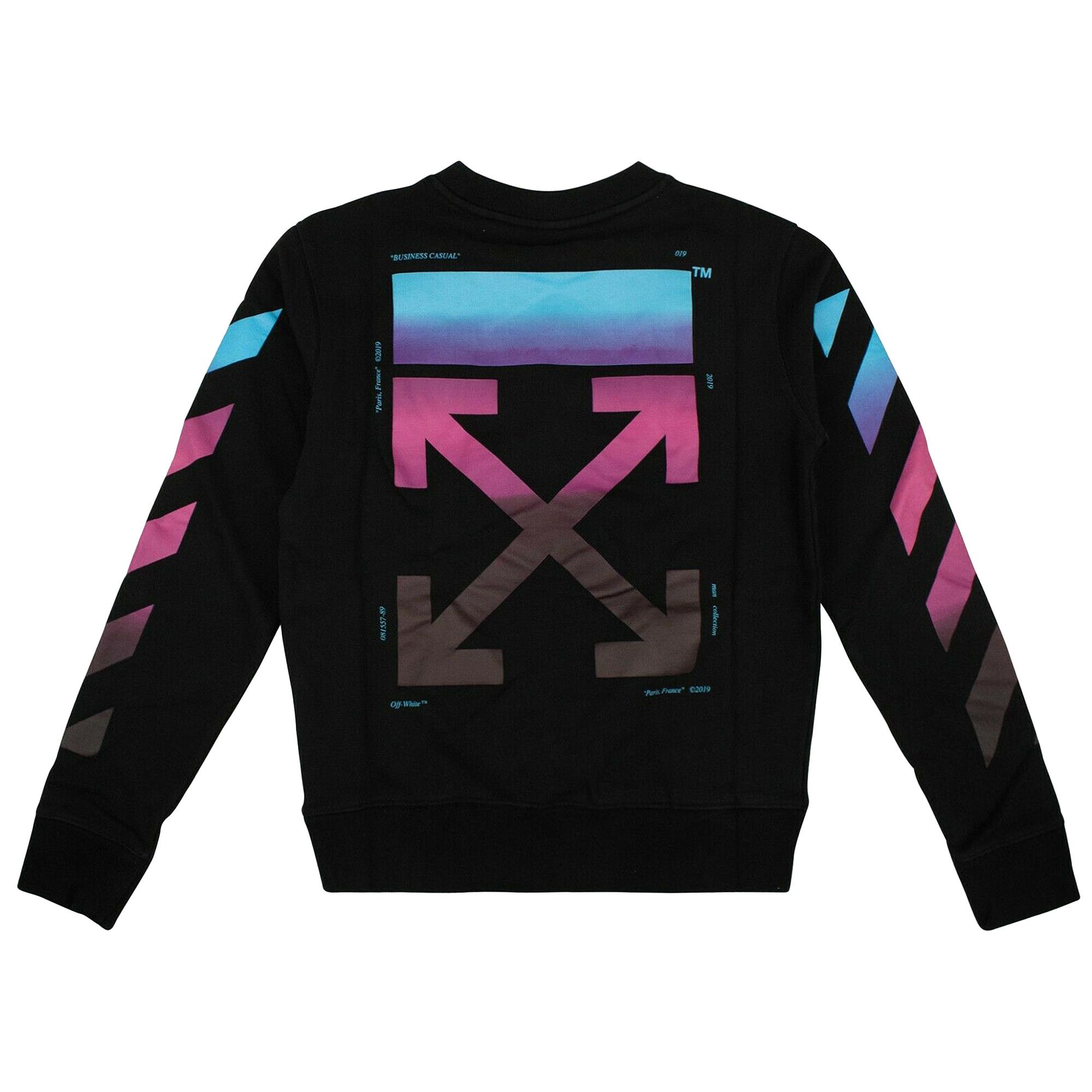 Buy Off White Striped Crewneck Sweatshirt Black OMBA025F181920051088 GOAT CA