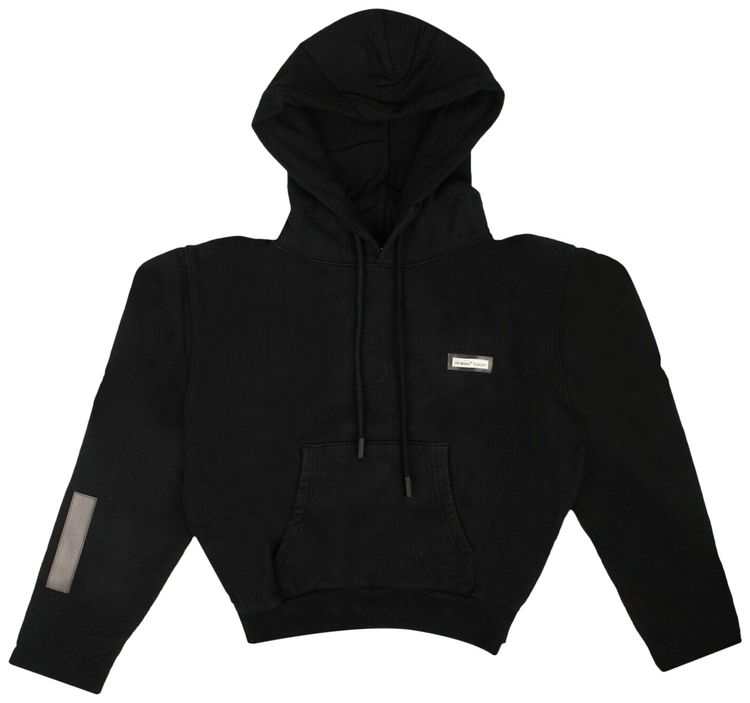 Off White Cropped Sweatshirt Black