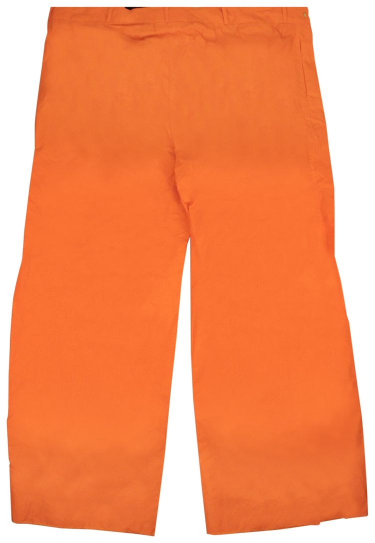 Off White Nylon Oversized Pants Orange