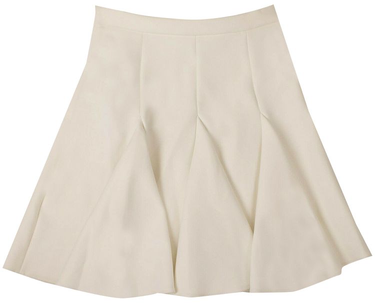 Off White Cheerleader Mini Skirt White