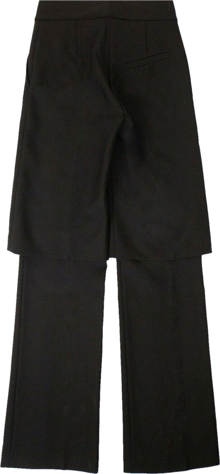 Off White Layered Tailored Trousers Black