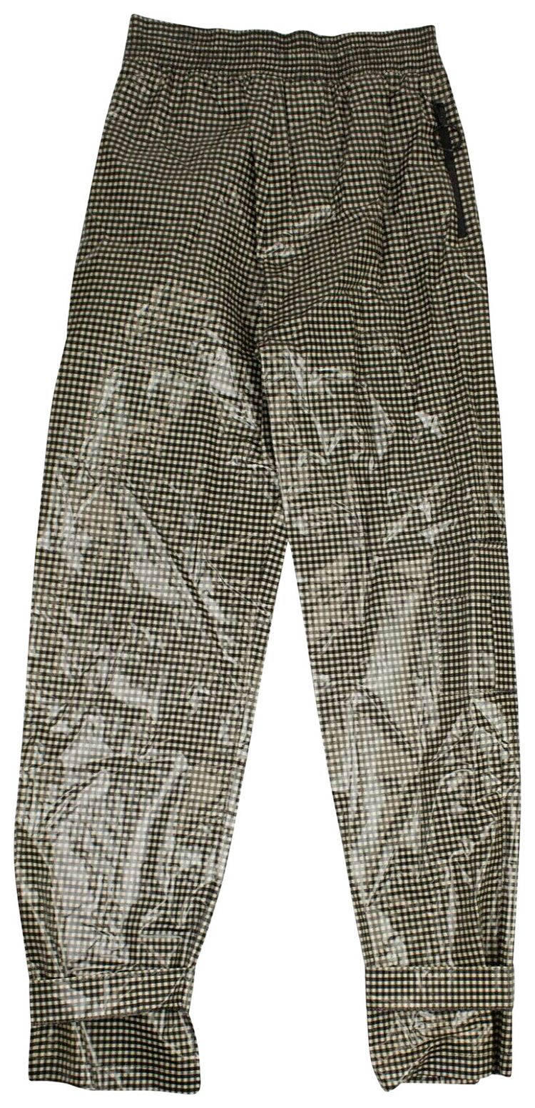 Off White Shiny Trousers BlackWhite