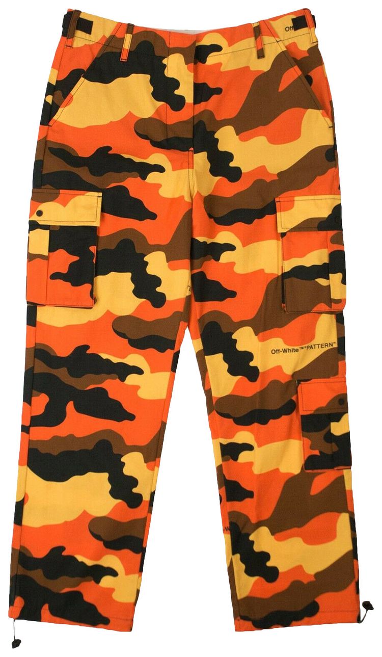 Off White Camouflage Pants Orange
