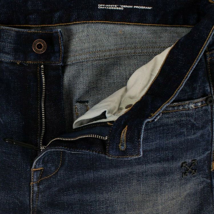 Off White Denim Selvedge Jeans Blue