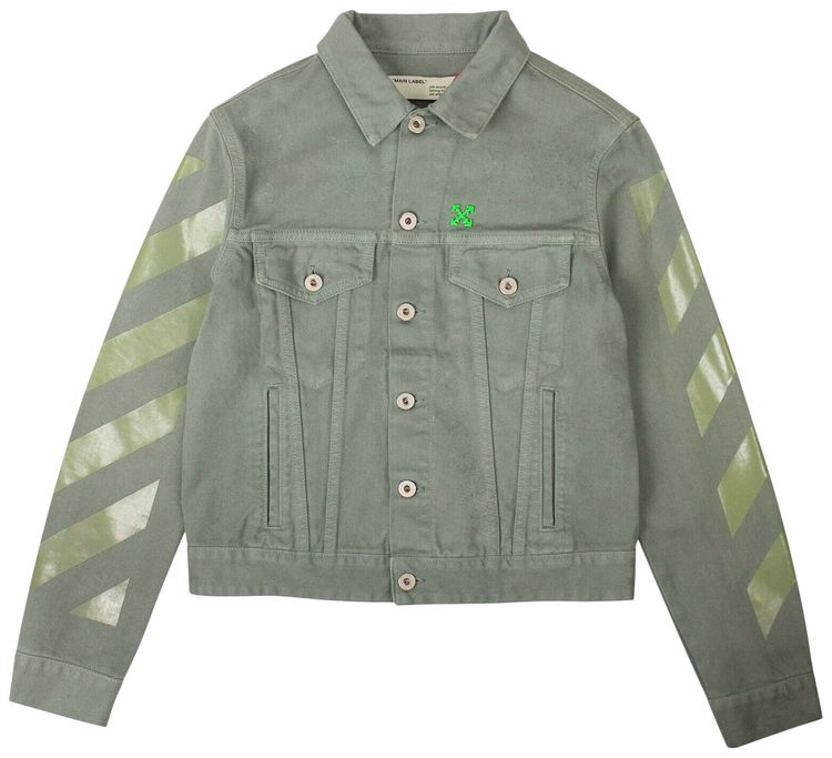 Off White Denim Jacket Green