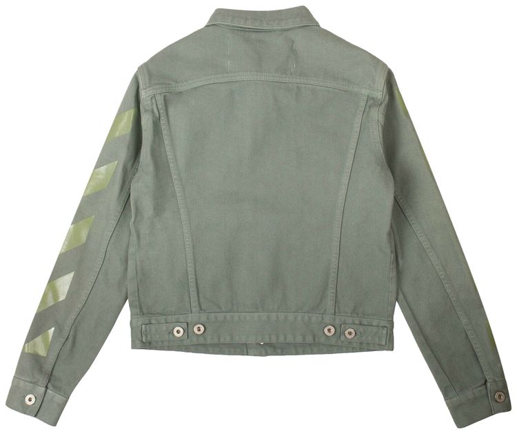 Off White Denim Jacket Green