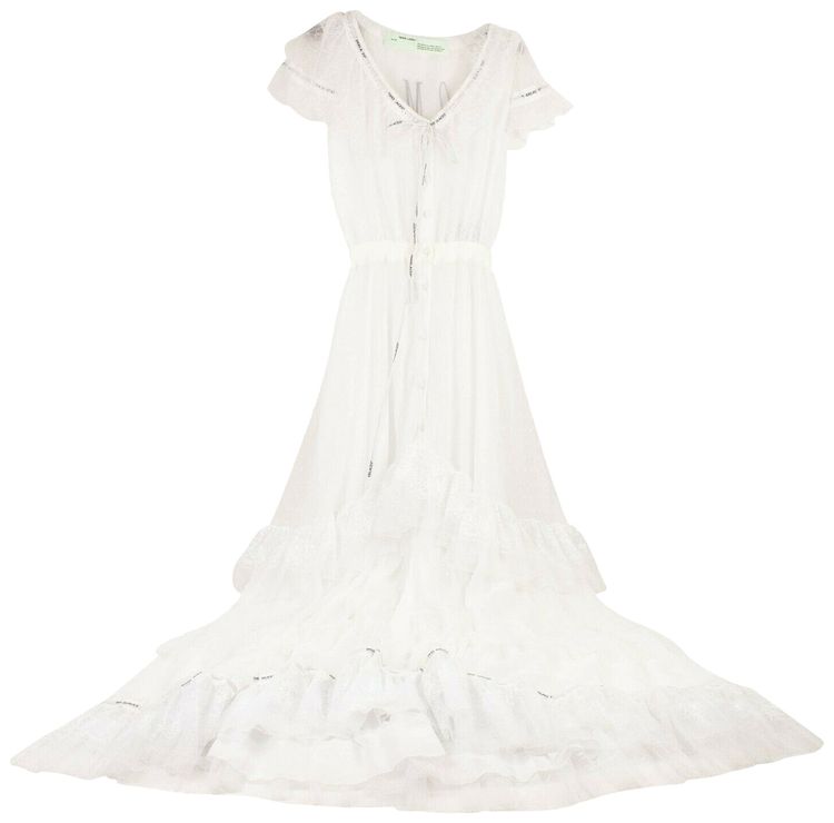 Off White Lace Maxi Dress White
