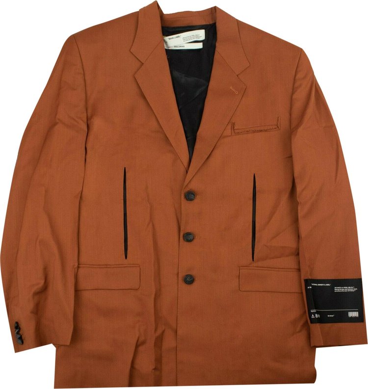 Off-White Rust Oversized Cutout Blazer 'Orange'