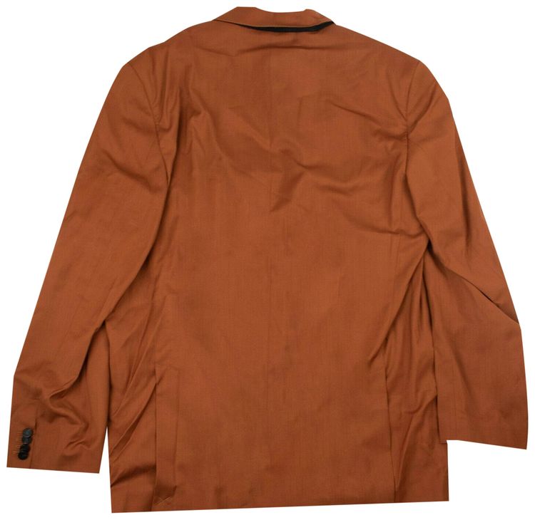 Off White Rust Oversized Cutout Blazer Orange