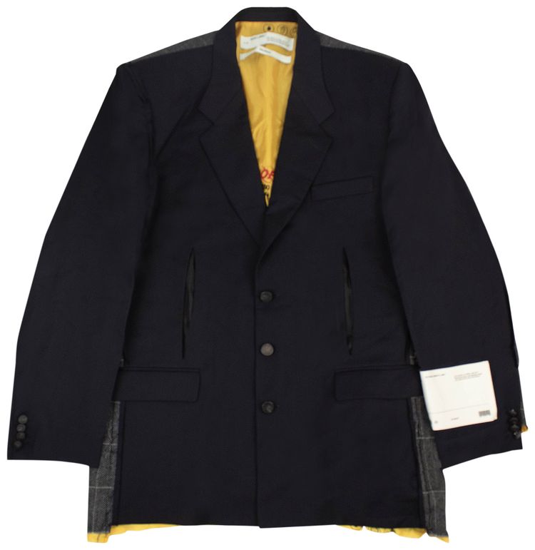 Off White Deconstructed Blazer Grey