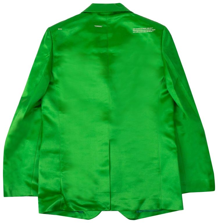 Off White Oversized Blazer Green
