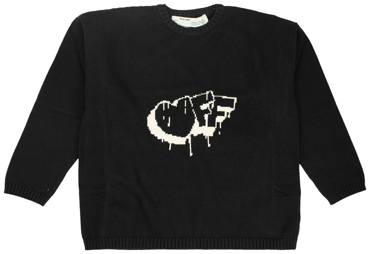 Off White Knit Sweater Black