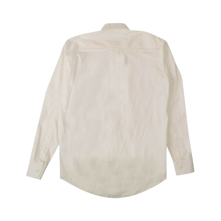 Off White Embroidered Logo Shirt White