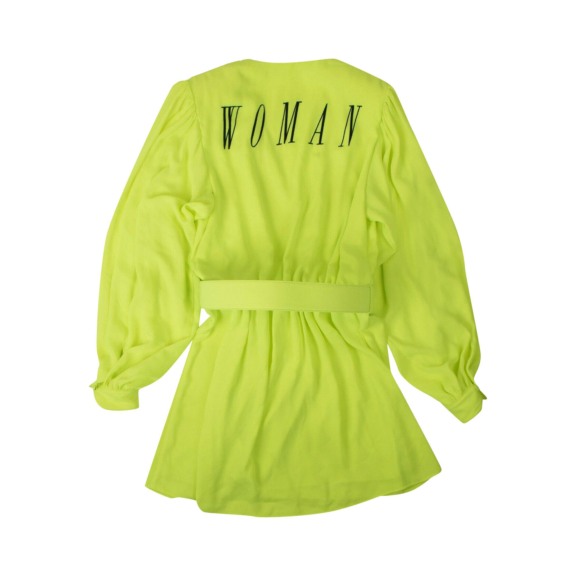 Off white neon green dress shop