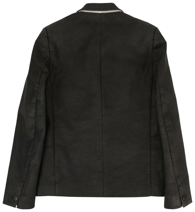 Off White Paint Double Breasted Blazer Black