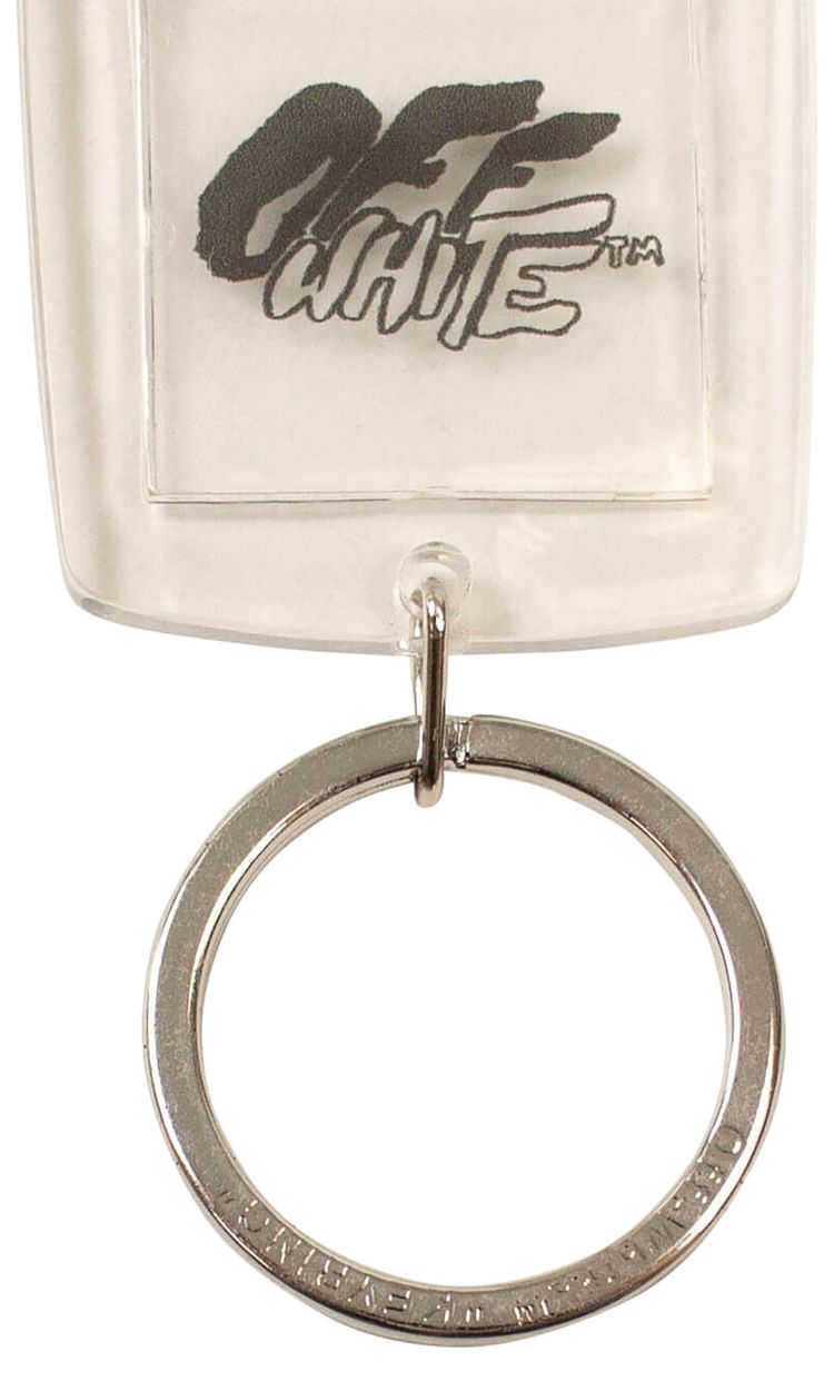 Off White Bottle Opener Keyring Transparent