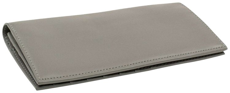 Off White Long Bi Fold Wallet Grey