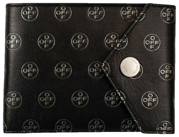 Off White Embosssed Logo Wallet Black