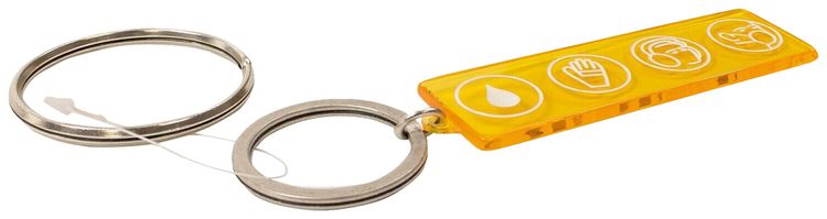 Off White Industrial Key Chain Yellow