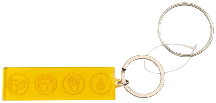 Off White Industrial Key Chain Yellow