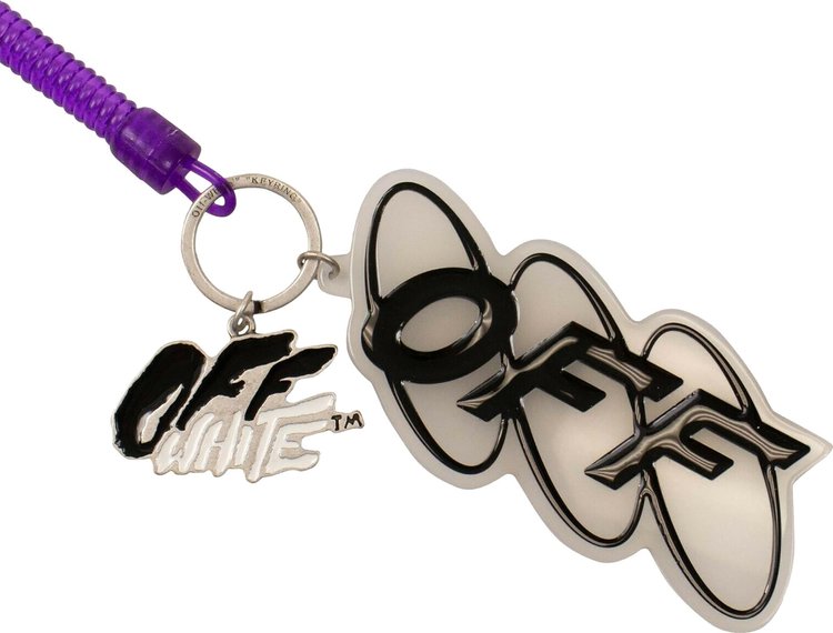 Off White Bungee Key Ring Purple