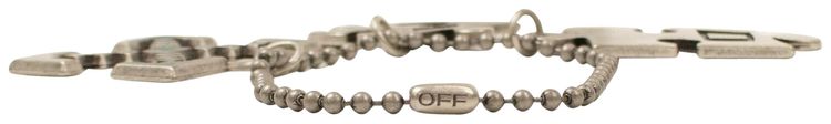 Off White Tone Puzzle Bracelet Grey