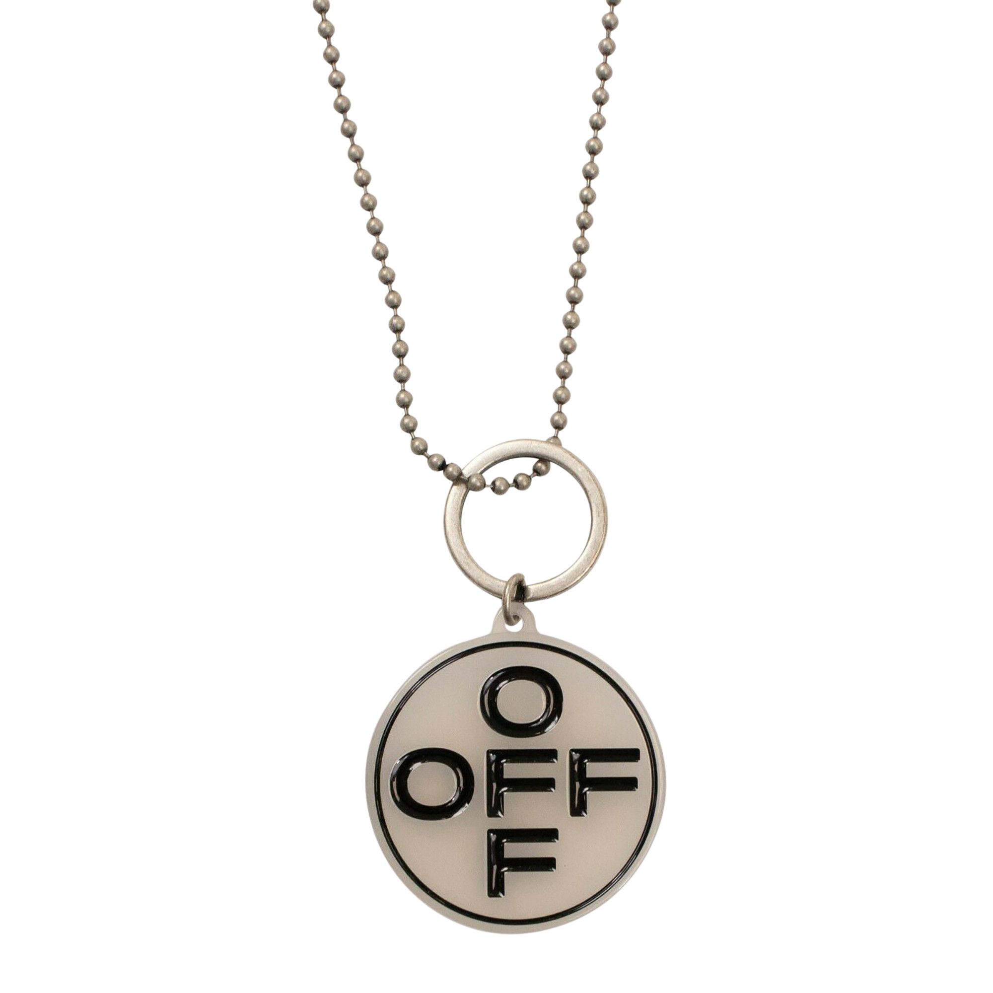 Buy Off-White Circle Off Necklace 'Grey' - OMOB027F192530339198 | GOAT
