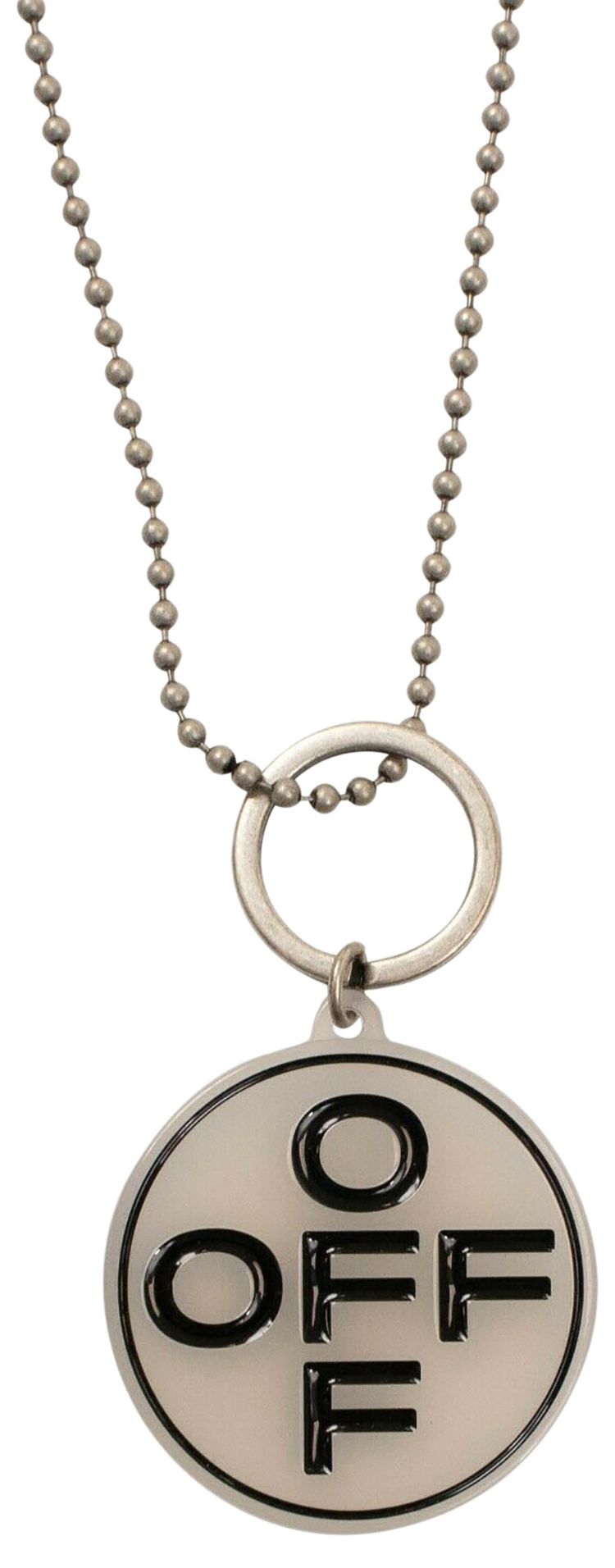 Off White Circle Off Necklace Grey
