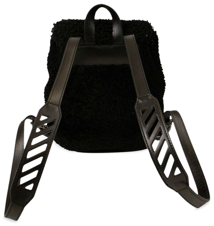 Off White Montone Binder Mini Backpack Black